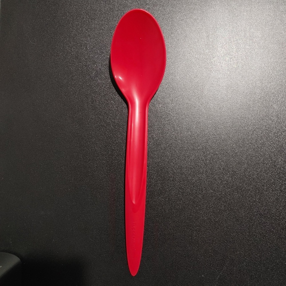 Replacement Tupperware Red Plastic Reusable Spoon 4960A-1 Kitchen Utensil